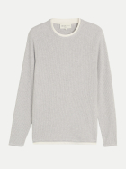 Tom Tailor Denim Strickpullover im 2-in-1-Look 15398-Light Stone Grey Melange bei Robert Ley