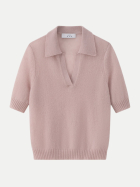 LU REN Relaxed-Fit Strickpolo Adelar pinkish grey bei Robert Ley