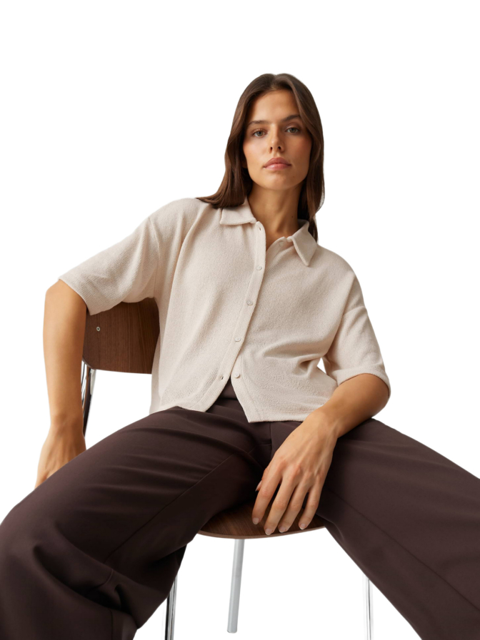 Opus Jerseyshirt Sitrica in feiner Strickoptik bei Robert Ley