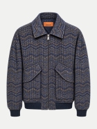 MISSONI Kaschmir-Bomberjacke S72QW-tonal-blue bei Robert Ley