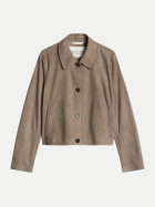 Marc O'Polo Jacke aus Veloursleder 1671-Stone Taupe bei Robert Ley