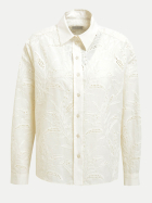 Milano Italy Oversized Shirt Bluse 1104-OFFWHITE PRINT bei Robert Ley