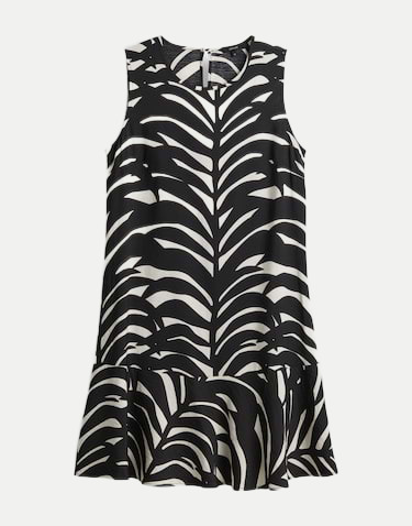 Opus Printkleid Wenola leaves mit angesetzten Volant bei Robert Ley