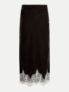 Ladneri Midi-Rock Vimo mit Spitzenbesatz dark brown bei Robert Ley