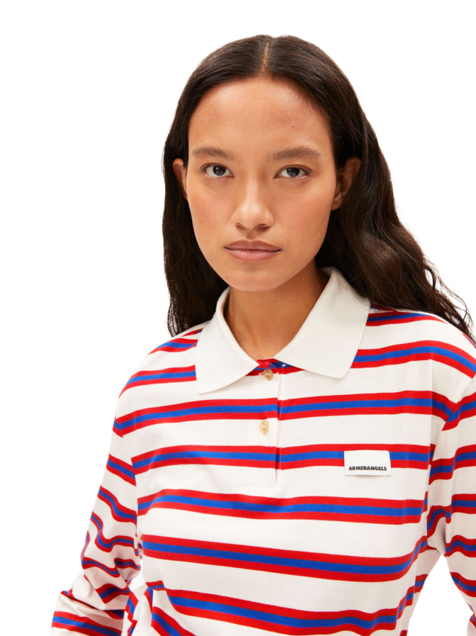 ARMEDANGELS Gestreiftes Pololangarmshirt bei Robert Ley