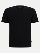BOSS Black Basic T-Shirt mit V-Ausschnitt 001-Black bei Robert Ley