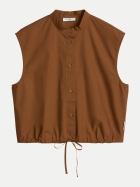Marc O'Polo DENIM Bluse aus Papertouch-Popeline 1624-Umbra Brown bei Robert Ley