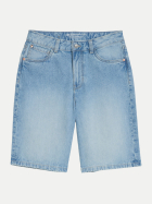 Tom Tailor Denim Kurze Jeanshose mit hohem Bund 10118-Used Light Stone Blue Denim bei Robert Ley