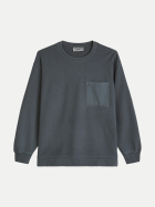 Marc O'Polo DENIM Langarmshirt mit Brusttasche 4175-Peppercorn Grey bei Robert Ley