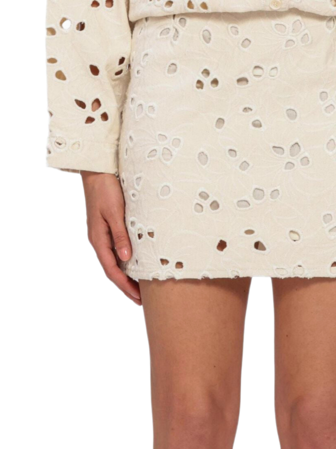 EDITED Denim-Rock mit Broderie Stickerei bei Robert Ley