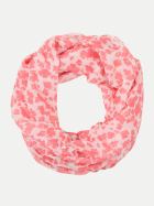 Tom Tailor Casual Loopschal mit Muster 39953-coral pink ginkgo minimal bei Robert Ley