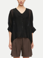 Comma Oversized- Bluse aus Viskosechiffon 9999-GREY/BLACK bei Robert Ley
