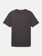 Tom Tailor Casual T-Shirt mit Piqué Struktur 10899-Tarmac Grey bei Robert Ley