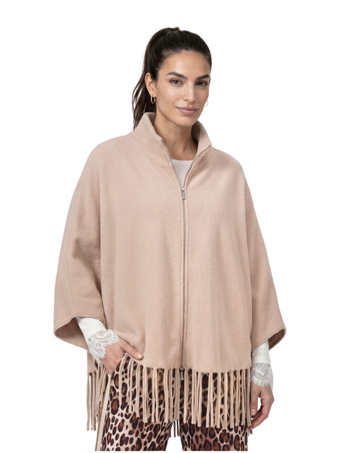 Monari Strickcape mit Fransen bei Robert Ley
