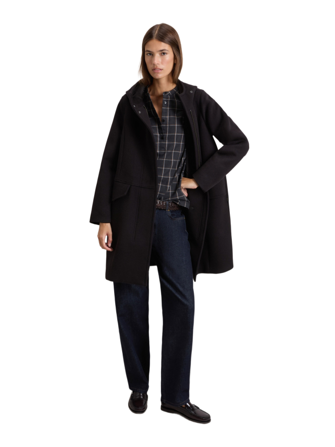 WOOLRICH Parka aus Melton-Wollmischung mit Kapuze bei Robert Ley