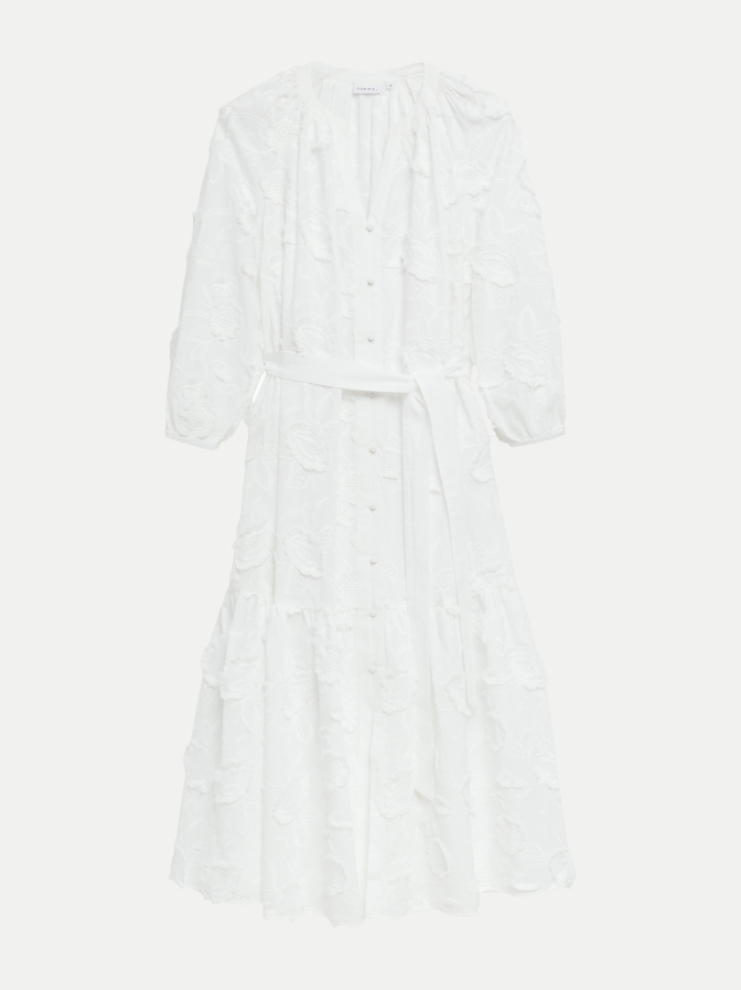 Comma Midikleid mit floraler All-over-Stickerei bei Robert Ley