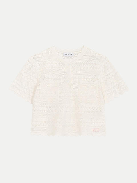 OH APRIL Strick-Top mit Muschelsaum bei Robert Ley