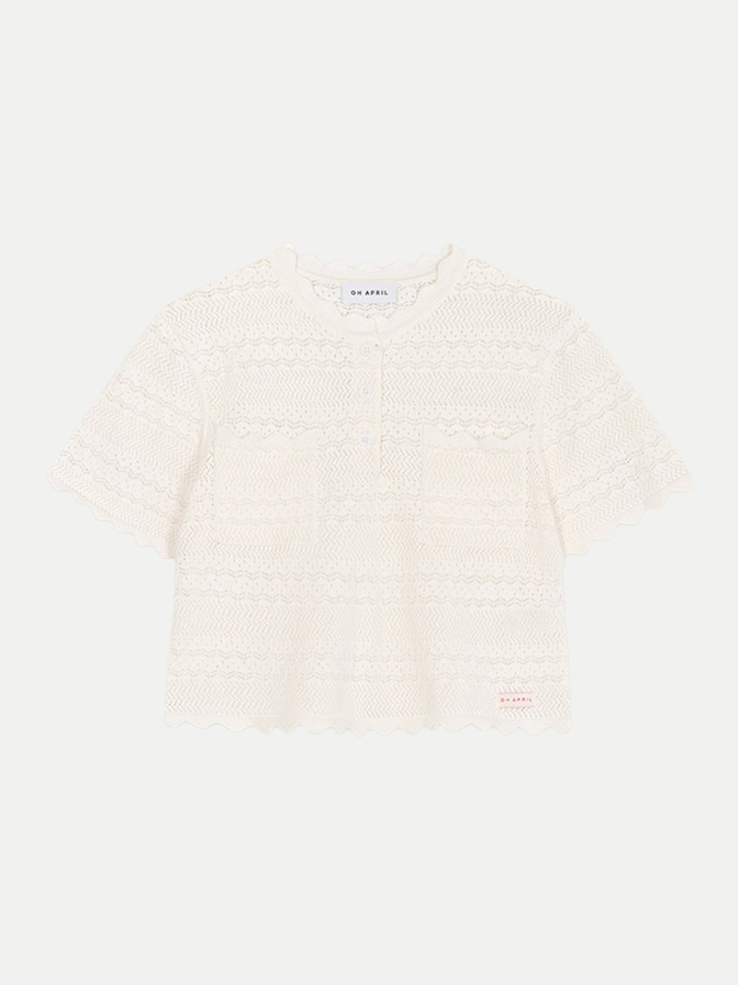 OH APRIL Strick-Top mit Muschelsaum bei Robert Ley