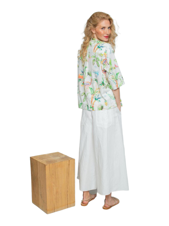 Emily Van Den Bergh Hemdbluse mit Kamel-Print bei Robert Ley