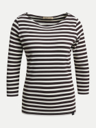 Smith & Soul Gestreiftes T-Shirt 913-DARK CHOC bei Robert Ley