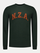 NZA New Zealand Auckland Strickpullover mit Logo-Print 1791-DARK HUNTER bei Robert Ley