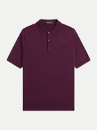 Fred Perry Strick-Poloshirt 37c-plum bei Robert Ley