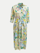 Milano Italy Hemdblusenkleid im Mediterran-Design 1601-LIGHT BLUE PRINT bei Robert Ley