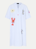 Grace Gestreiftes Tunikakleid mit Hummer 740 lightblue-740 lightblue bei Robert Ley