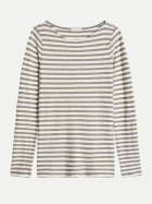 Marc O'Polo Langarmshirt Gestreift mit U-Bootausschnitt 0828-Medium Grey_Multi_03 bei Robert Ley