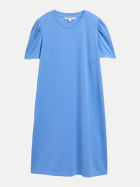 Tom Tailor Denim T-Shirt Kleid mit Puffärmeln 12128-Bonnet Blue bei Robert Ley
