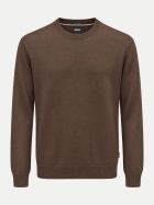 BOSS Black Regular-Fit Pullover Leno 209-Dark Brown bei Robert Ley