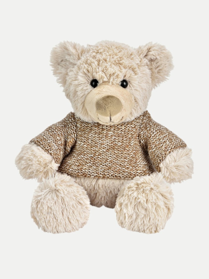 G.WURM BÄR MIT PULLI AUS PLÜSCH 21x22x21 cm bei Robert Ley