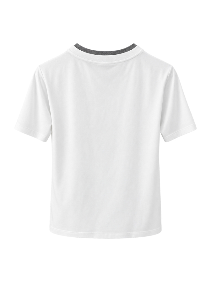 Peserico T-Shirt mit Akzent-Kragen bei Robert Ley