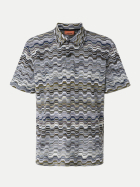 MISSONI Poloshirt im Zickzack-Muster s616h-green-tones bei Robert Ley