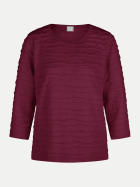 Rabe Moden Langarmshirt mit Struktur-Muster 7264-MERLOT bei Robert Ley