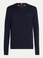 Tommy Hilfiger Strickpullover mit Logo-Stitching DW5-BLUE bei Robert Ley