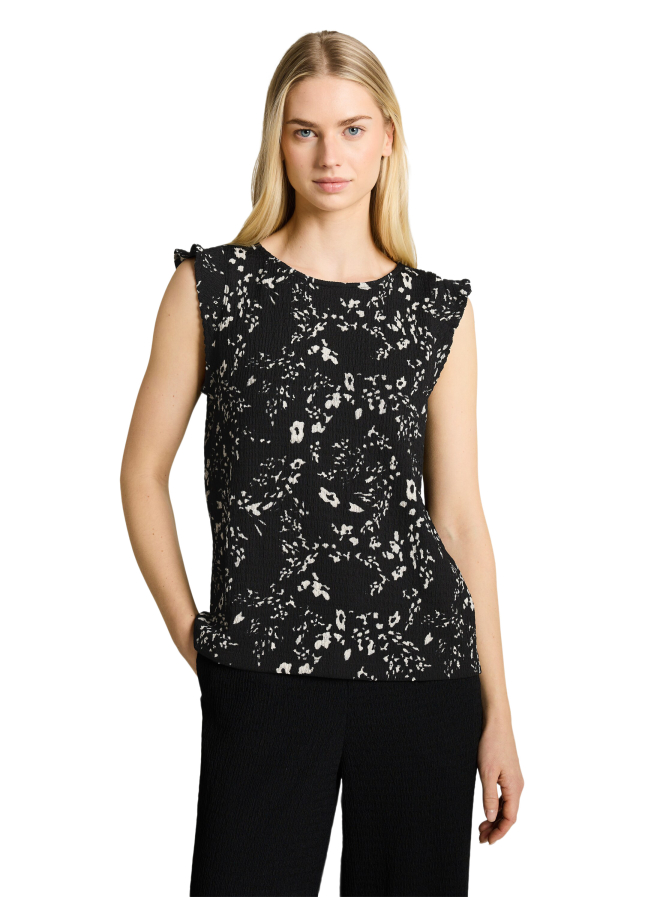 Tom Tailor Denim Loose Fit Crinkle Top mit Volants bei Robert Ley