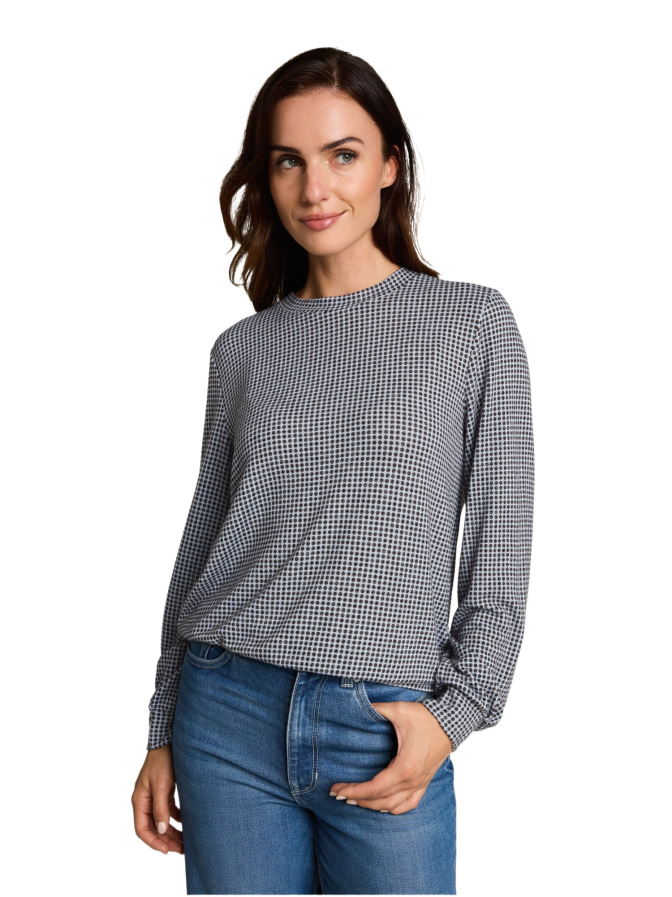 Tom Tailor Casual Langarmshirt mit Allover-Print bei Robert Ley