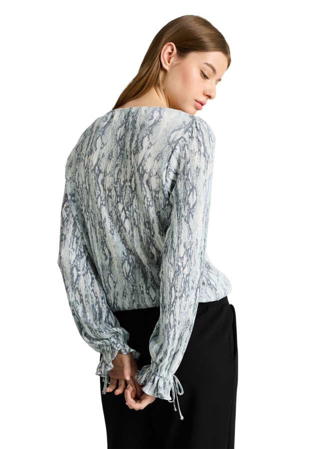 Tom Tailor Denim Wickelbluse mit Schlangenprint bei Robert Ley