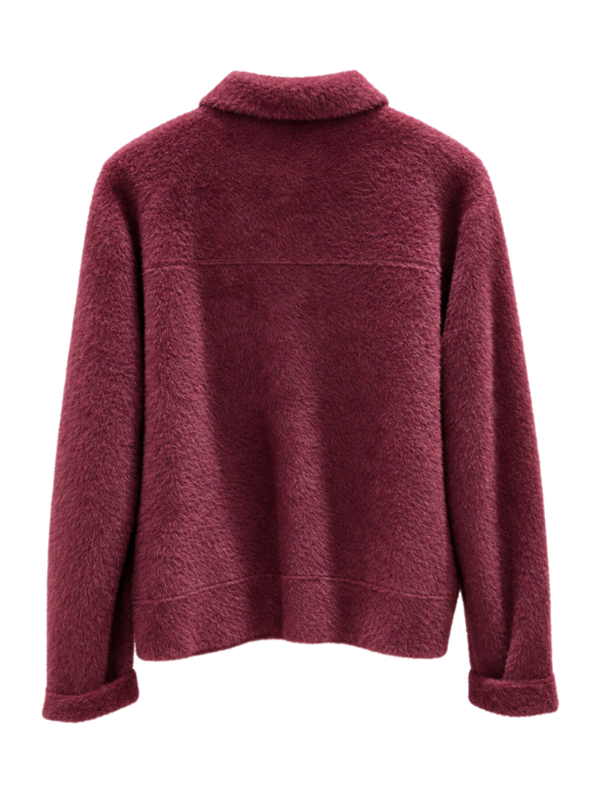 White Label Flauschige Strickjacke im Hemden-Style bei Robert Ley