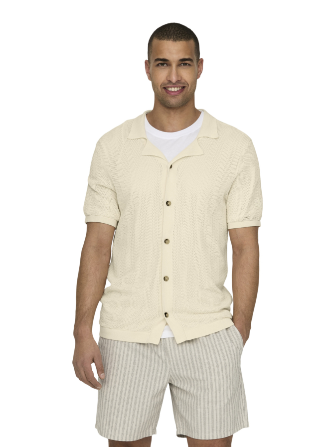 Only & Sons Kurzarm Strickhemd Diego bei Robert Ley