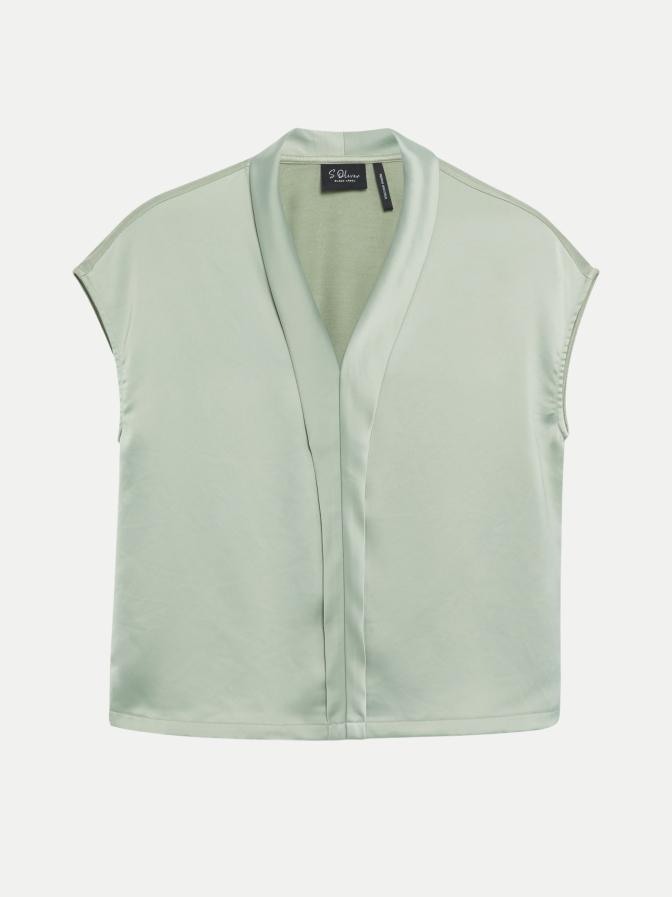s.Oliver BLACK LABEL Blusenshirt mit Satin-Blende bei Robert Ley