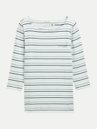 Tom Tailor Casual T-shirt mit Streifen-Muster 39931-blue haze multicolor stripe bei Robert Ley