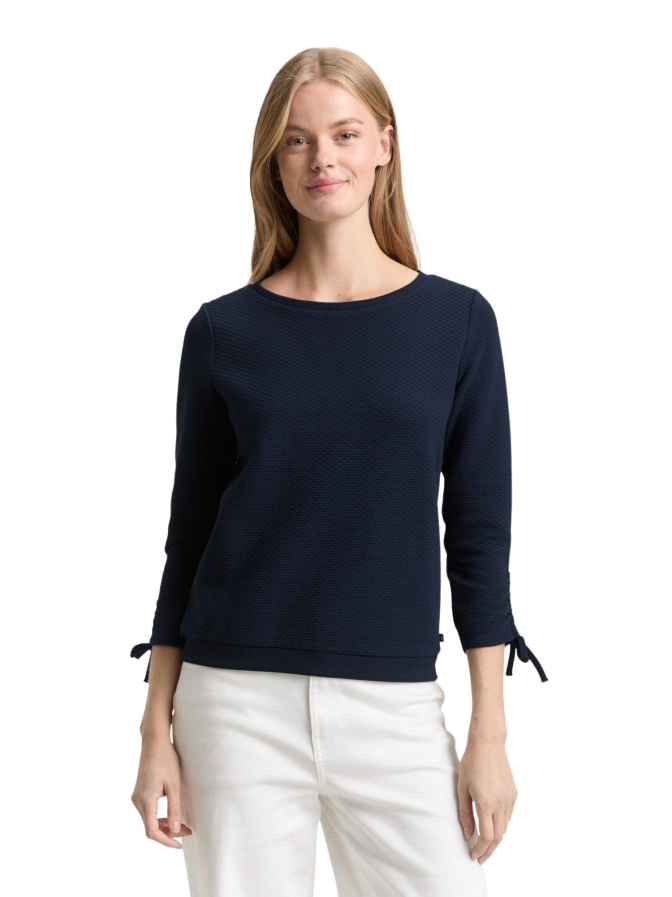Tom Tailor Denim Sweatshirt mit Raffärmeln bei Robert Ley