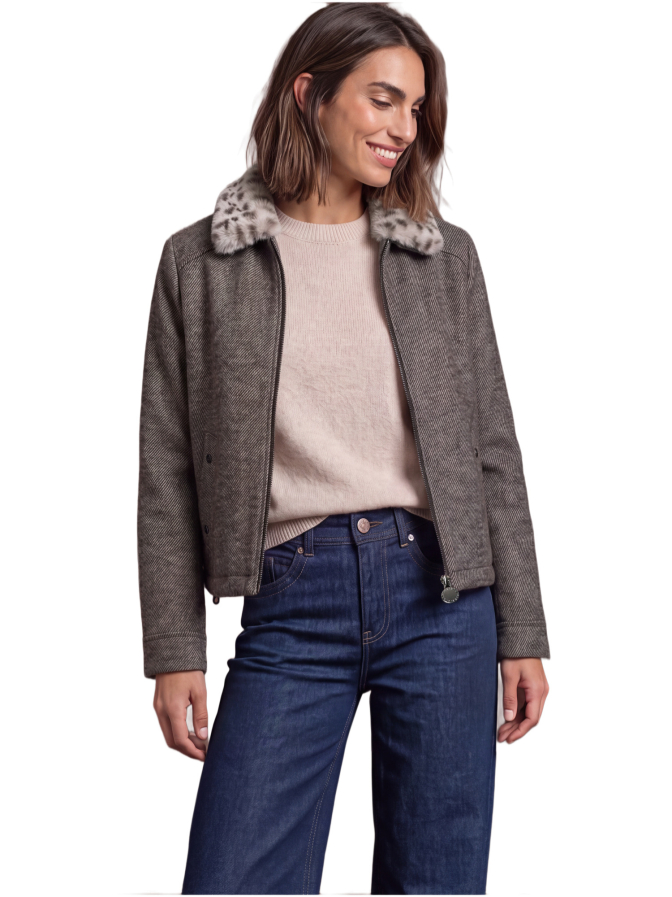 Street One Jacke mit Kunstfell-Kragen bei Robert Ley