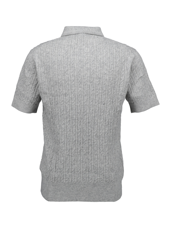 FTC Cashmere Strickpolo mit Zopfmuster bei Robert Ley