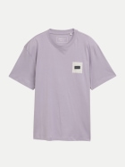 Tom Tailor Denim T-Shirt mit Rückenprint 39445-soft lilac grey bei Robert Ley