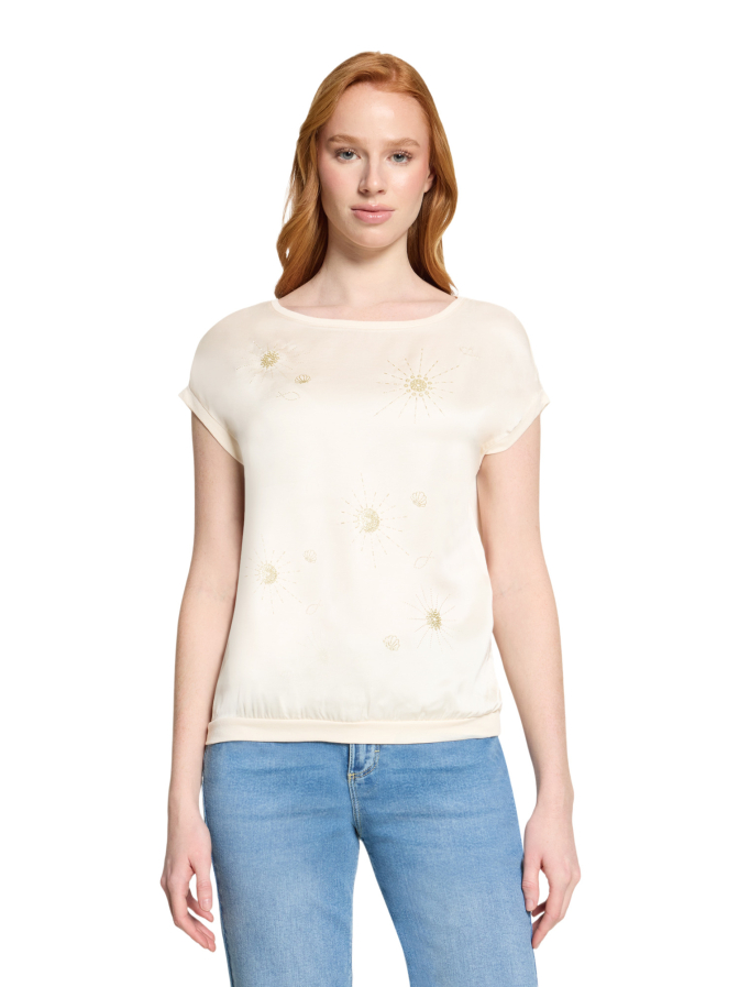 Cartoon T-Shirt mit Sonnenmuster bei Robert Ley