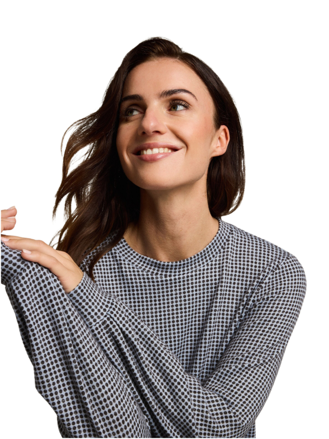Tom Tailor Casual Langarmshirt mit Allover-Print bei Robert Ley