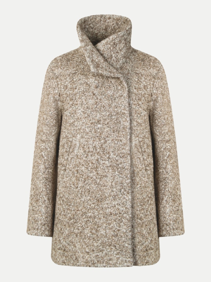 White Label Teddy-Kurzmantel mit hohem Stehkragen bei Robert Ley